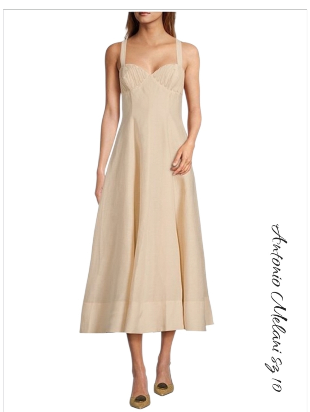 NWT Antonio Melani x Simkins Page Soutache Linen Maxi 10